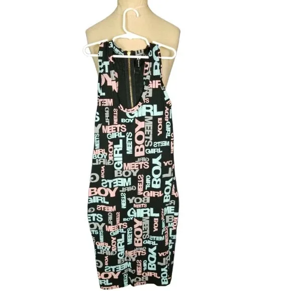 Boy Meets Girl Women's Logo Racer Back Cotton Dress Size Small - Picture 1 of 4
